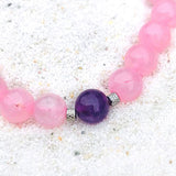 BRACELET DUO QUARTZ ROSE/AMETHYSTE