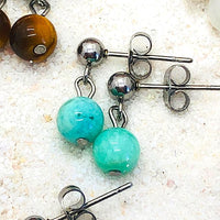 CLOUS OREILLES ACIER PIERRE 6 mm