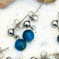 CLOUS OREILLES ACIER PIERRE 6 mm