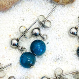 CLOUS OREILLES ACIER PIERRE 6 mm