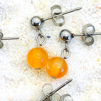 CLOUS OREILLES ACIER PIERRE 6 mm