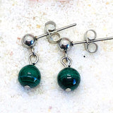 CLOUS OREILLES ACIER PIERRE 6 mm