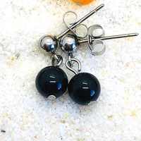 CLOUS OREILLES ACIER PIERRE 6 mm