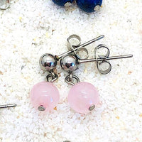 CLOUS OREILLES ACIER PIERRE 6 mm