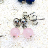 CLOUS OREILLES ACIER PIERRE 6 mm
