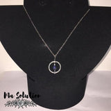 COLLIER PENDENTIF LAPIS LAZULI HEMATITES - Ma Solution Bijoux