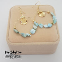 CREOLES LARIMAR plaqué or