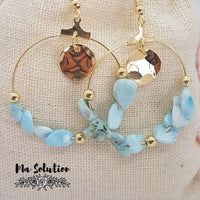 CREOLES LARIMAR plaqué or