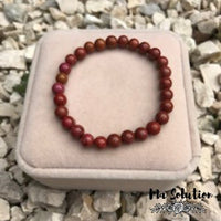 BRACELET JASPE ROUGE 6mm ¨couple¨ - Ma Solution Bijoux