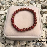 BRACELET JASPE ROUGE 6mm ¨couple¨ - Ma Solution Bijoux