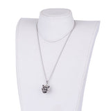 COLLIER CHAT ET PIERRE DE LAVE
