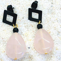 BOUCLES LARME QUARTZ ROSE
