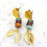 BOUCLES PENDANTES JASPE AQUA TERRA