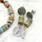 BOUCLES PENDANTES JASPE AQUA TERRA