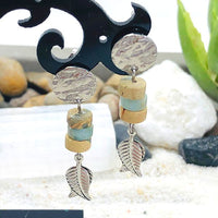 BOUCLES PENDANTES JASPE AQUA TERRA