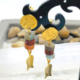 BOUCLES PENDANTES JASPE AQUA TERRA
