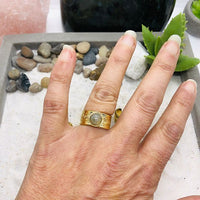 BAGUE ACIER INOXYDABLE DORÉ 17 mm