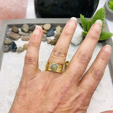 BAGUE ACIER INOXYDABLE DORÉ 17 mm