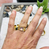 BAGUE ACIER INOXYDABLE DORÉ 17 mm