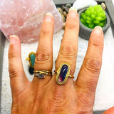 BAGUE REGLABLE OVALE PIERRE AMÉTHYSTE