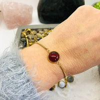 BRACELET CHAINETTE REGLABLE ACIER DORE