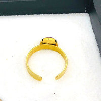 BAGUE AMÉTHYSTE 8 MM acier doré