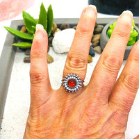 BAGUE RÉGLABLE SOLEIL CORNALINE