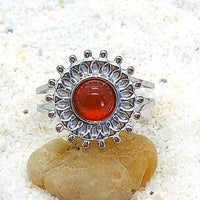BAGUE RÉGLABLE SOLEIL CORNALINE