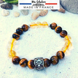 BRACELET "Prospérité" OEIL DE TIGRE/CITRINE
